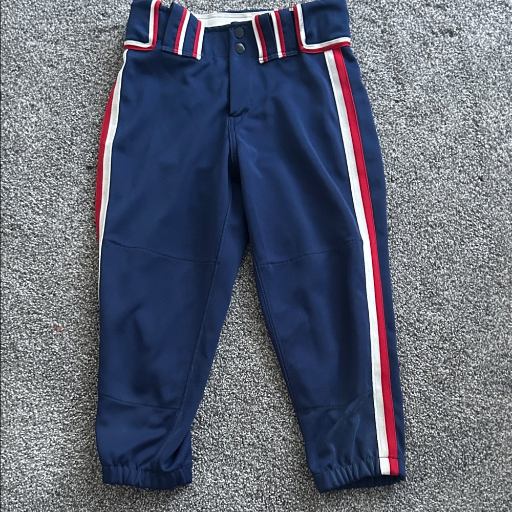 Classic Navy Kids Pants with Red and White Accents